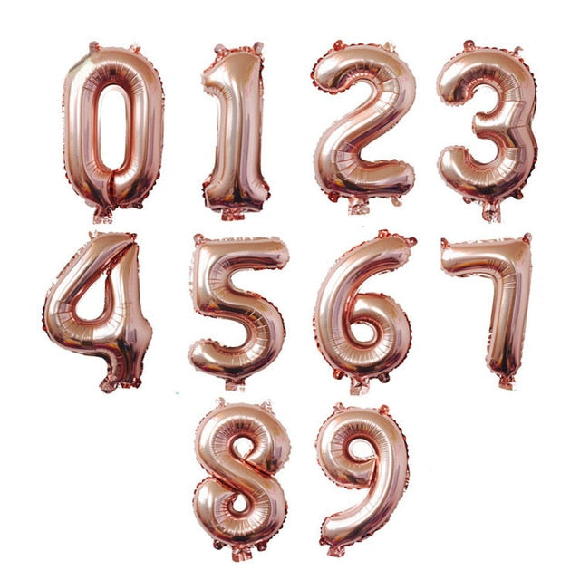 Big Size Gold Sliver Rose Gold Number Balloon Birthday Wedding Party Decorations Foil Balloons Kid Boy toy Baby Shower-Dollar Bargains Online Shopping Australia