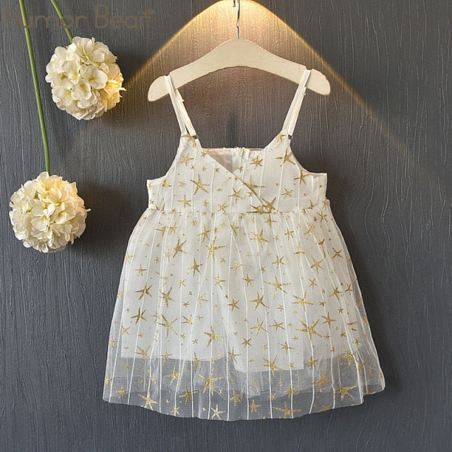 Girls Dress Sleeveless Baby Kids Clothes Summer Children Clothing Leaf Embroidery Girl Clothes Toddler Dresses-Dollar Bargains Online Shopping Australia