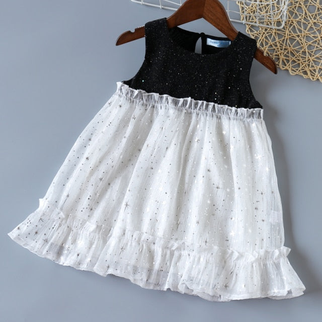 Girls Dress Sleeveless Baby Kids Clothes Summer Children Clothing Leaf Embroidery Girl Clothes Toddler Dresses-Dollar Bargains Online Shopping Australia