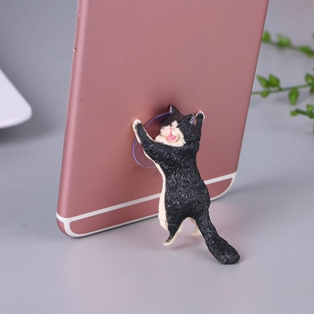 1pc Cat Figurine Miniature Cat Sucker Design Phone Holder mini fairy garden Cartoon statue craft Home Car Decorative Gift-Dollar Bargains Online Shopping Australia