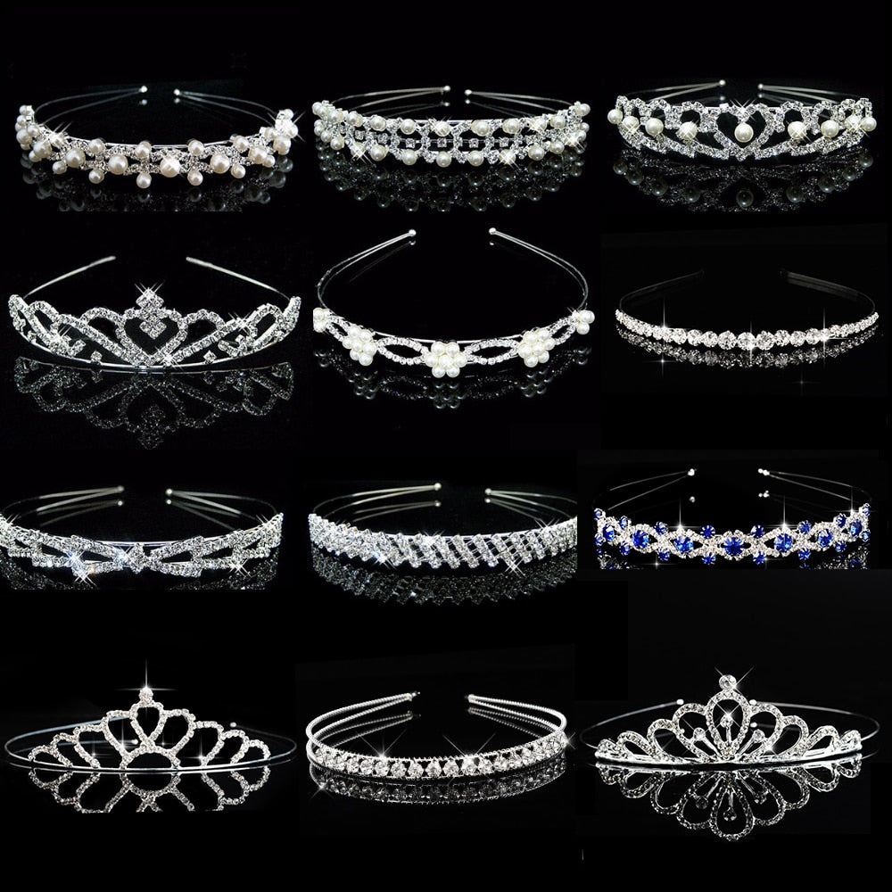 Princess Wedding Bridal Bridesmaid Tiara Crown Headband Girls Crystal Rhinestone Jewelry hair Accessories Bride Head Ornament-Dollar Bargains Online Shopping Australia