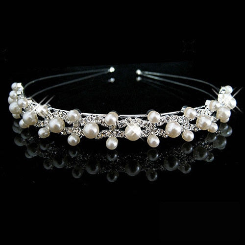 Princess Wedding Bridal Bridesmaid Tiara Crown Headband Girls Crystal Rhinestone Jewelry hair Accessories Bride Head Ornament-Dollar Bargains Online Shopping Australia