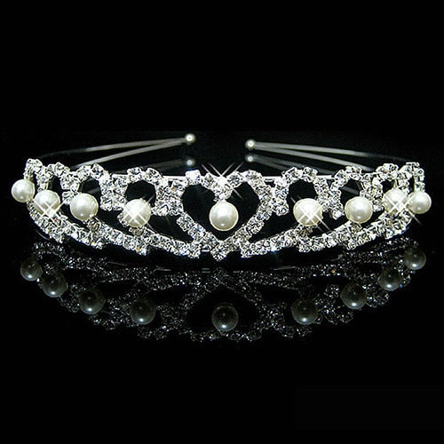 Princess Wedding Bridal Bridesmaid Tiara Crown Headband Girls Crystal Rhinestone Jewelry hair Accessories Bride Head Ornament-Dollar Bargains Online Shopping Australia