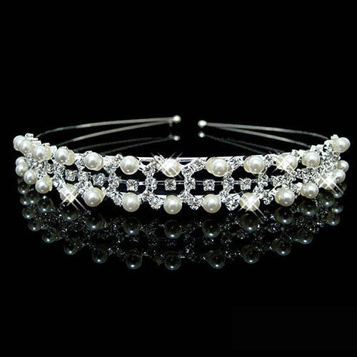 Princess Wedding Bridal Bridesmaid Tiara Crown Headband Girls Crystal Rhinestone Jewelry hair Accessories Bride Head Ornament-Dollar Bargains Online Shopping Australia