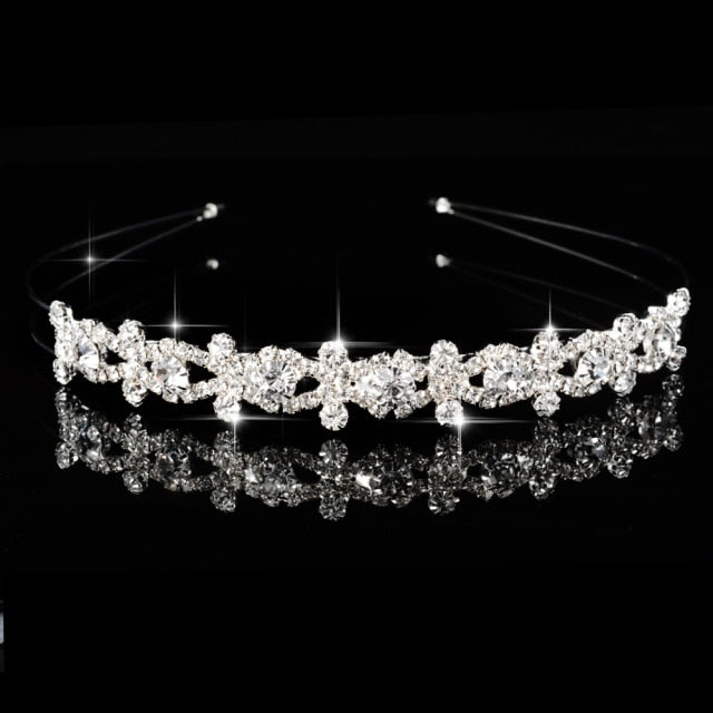 Princess Wedding Bridal Bridesmaid Tiara Crown Headband Girls Crystal Rhinestone Jewelry hair Accessories Bride Head Ornament-Dollar Bargains Online Shopping Australia