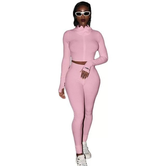 2 Two Piece Set Women Outfits Activewear Fitness Elastic Crop Top Leggings Women Matching Set Tracksuit Female-Dollar Bargains Online Shopping Australia