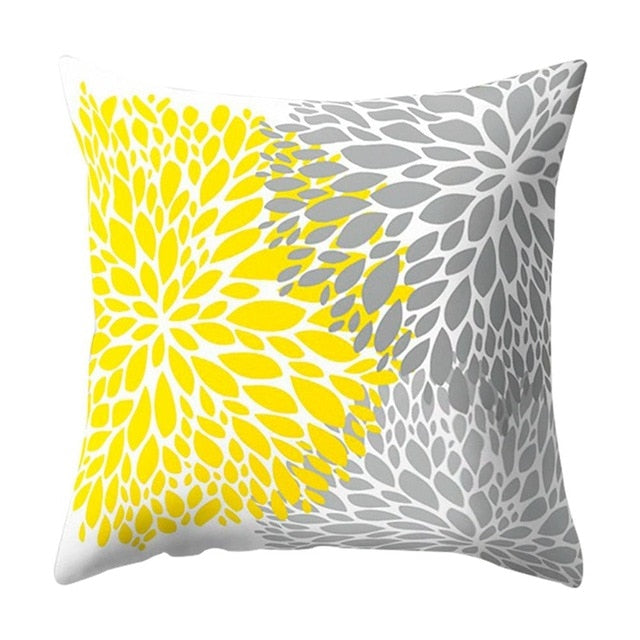 Geometric Yellow Pillowcase Decorative Cushion For Sofa DIY Printed Pillow Chair Car Cushion Christmas Home Decoration-Dollar Bargains Online Shopping Australia