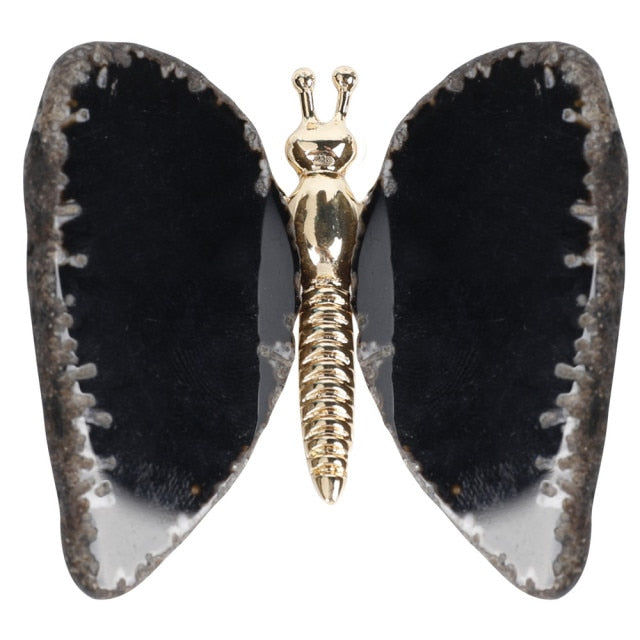 Natural Agate Slice Butterfly Stones Quartz Home Decor Gift-Dollar Bargains Online Shopping Australia