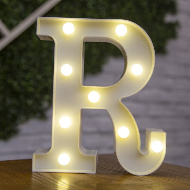 Decorative Letters Alphabet Letter LED Lights Luminous Number Lamp Decoration Battery Night Light Party Baby Bedroom Decoration-Dollar Bargains Online Shopping Australia