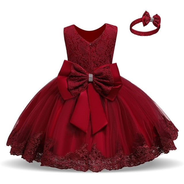 Baby Girls New Year Costume Toddler Kids Wedding and Birthday Party Lace Princess Dress Children Christmas Clothes-Dollar Bargains Online Shopping Australia