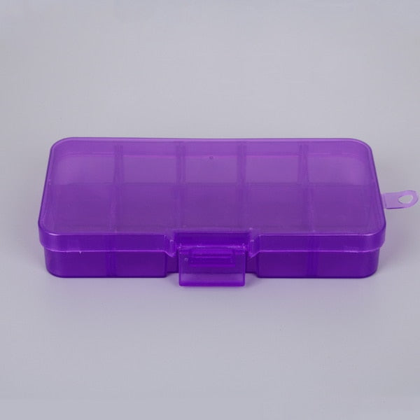 10 Slots Plastic Storage Jewelry Box Compartment Adjustable Container for Beads Earring Box for Jewelry Rectangle Box Case-Dollar Bargains Online Shopping Australia