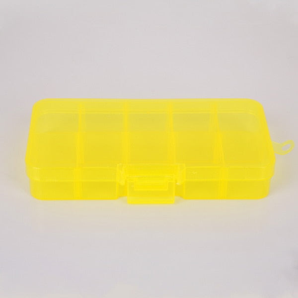 10 Slots Plastic Storage Jewelry Box Compartment Adjustable Container for Beads Earring Box for Jewelry Rectangle Box Case-Dollar Bargains Online Shopping Australia