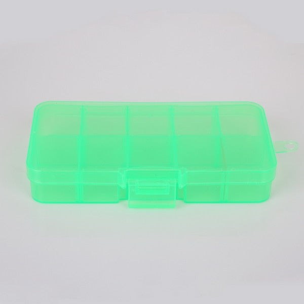 10 Slots Plastic Storage Jewelry Box Compartment Adjustable Container for Beads Earring Box for Jewelry Rectangle Box Case-Dollar Bargains Online Shopping Australia