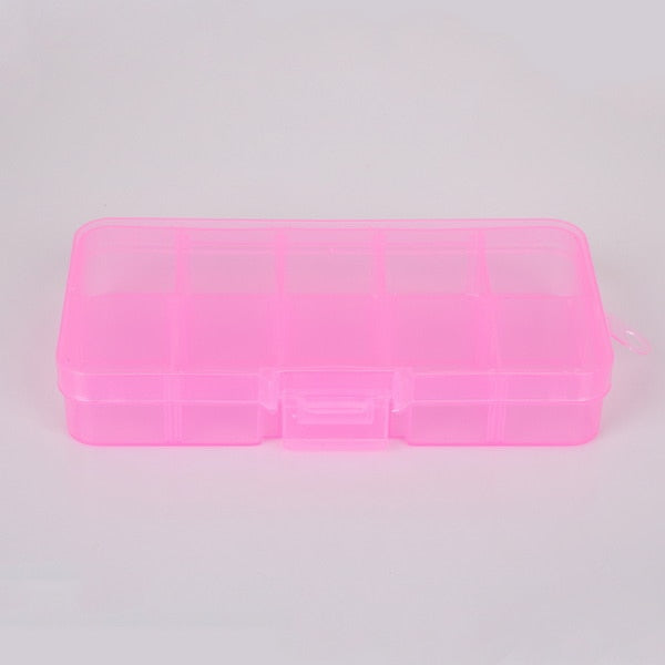 10 Slots Plastic Storage Jewelry Box Compartment Adjustable Container for Beads Earring Box for Jewelry Rectangle Box Case-Dollar Bargains Online Shopping Australia