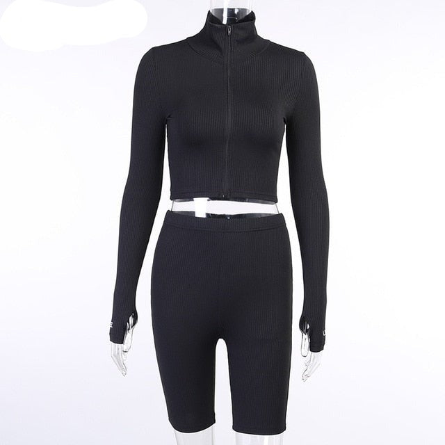 2 Two Piece Set Women Outfits Activewear Fitness Elastic Crop Top Leggings Women Matching Set Tracksuit Female-Dollar Bargains Online Shopping Australia