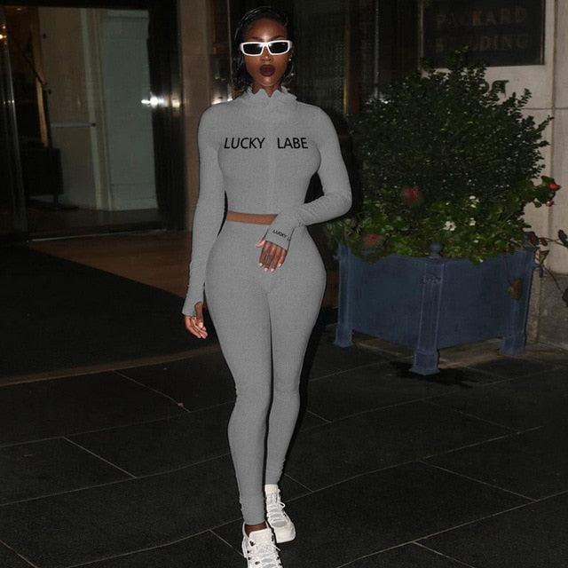 2 Two Piece Set Women Outfits Activewear Fitness Elastic Crop Top Leggings Women Matching Set Tracksuit Female-Dollar Bargains Online Shopping Australia