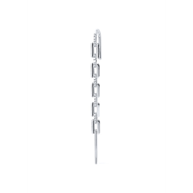 925 Silver Zircon Stud Earrings For Women Ear Bone Climber Clip Diagonal Piercing Chain Pin Ear Wrap Crawler Hook Earring-Dollar Bargains Online Shopping Australia