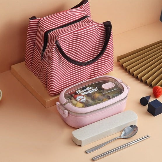 Stainless Steel Insulated Lunch Box Student School Multi-Layer Lunch Box Tableware Bento Food Container Storage Breakfast Boxes-Dollar Bargains Online Shopping Australia