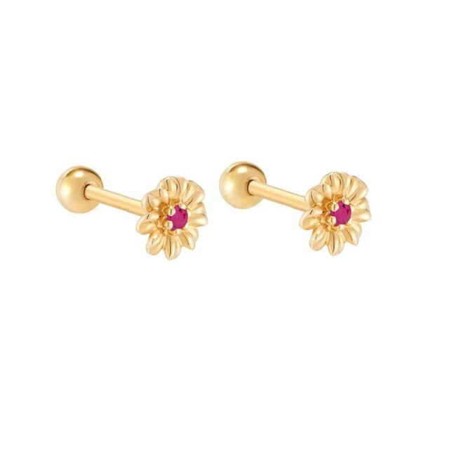 925 Sterling Silver Rose Red Crystal Series Stud Earrings For Women Cubic Zirconia Jeweled Butterfly Flower Ear Stud Gift-Dollar Bargains Online Shopping Australia