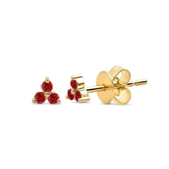 925 Sterling Silver Rose Red Crystal Series Stud Earrings For Women Cubic Zirconia Jeweled Butterfly Flower Ear Stud Gift-Dollar Bargains Online Shopping Australia