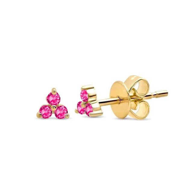 925 Sterling Silver Rose Red Crystal Series Stud Earrings For Women Cubic Zirconia Jeweled Butterfly Flower Ear Stud Gift-Dollar Bargains Online Shopping Australia