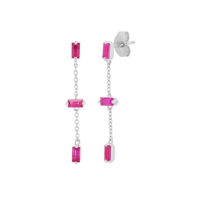 925 Sterling Silver Rose Red Crystal Series Stud Earrings For Women Cubic Zirconia Jeweled Butterfly Flower Ear Stud Gift-Dollar Bargains Online Shopping Australia