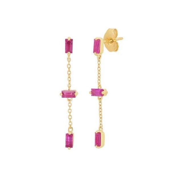 925 Sterling Silver Rose Red Crystal Series Stud Earrings For Women Cubic Zirconia Jeweled Butterfly Flower Ear Stud Gift-Dollar Bargains Online Shopping Australia