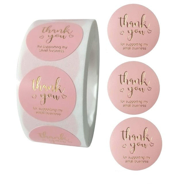 100Pcs Thank You Stickers Thank you for Supporting My Small Business Label Stickers For Packaging Box Stationary Decoration-Dollar Bargains Online Shopping Australia