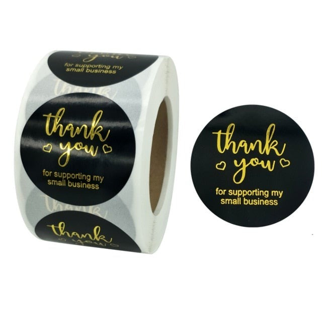100Pcs Thank You Stickers Thank you for Supporting My Small Business Label Stickers For Packaging Box Stationary Decoration-Dollar Bargains Online Shopping Australia