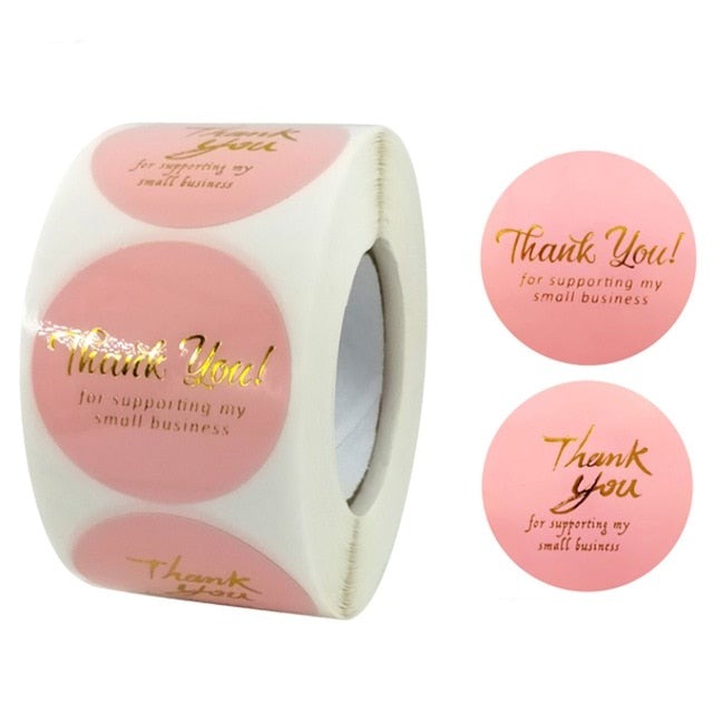 100Pcs Thank You Stickers Thank you for Supporting My Small Business Label Stickers For Packaging Box Stationary Decoration-Dollar Bargains Online Shopping Australia