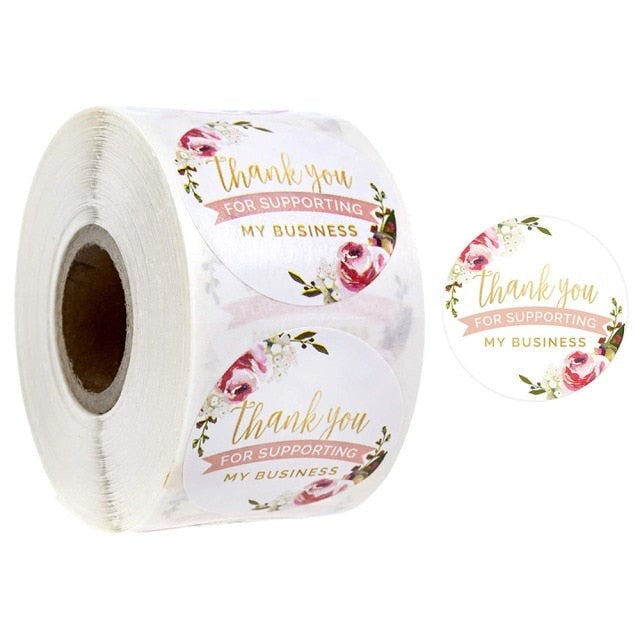 100Pcs Thank You Stickers Thank you for Supporting My Small Business Label Stickers For Packaging Box Stationary Decoration-Dollar Bargains Online Shopping Australia