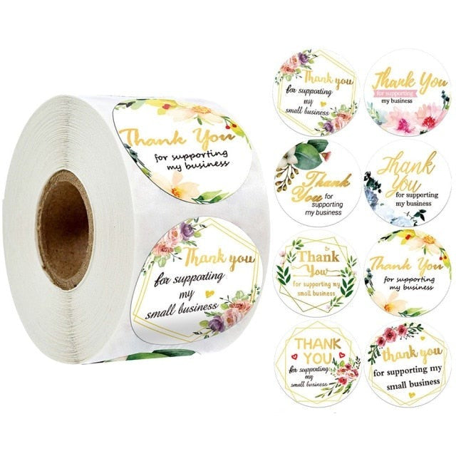 100Pcs Thank You Stickers Thank you for Supporting My Small Business Label Stickers For Packaging Box Stationary Decoration-Dollar Bargains Online Shopping Australia