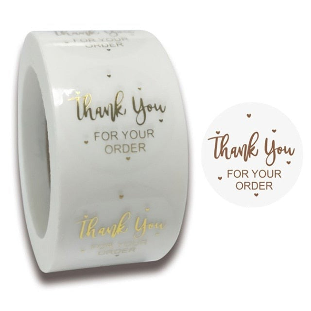 100Pcs Thank You Stickers Thank you for Supporting My Small Business Label Stickers For Packaging Box Stationary Decoration-Dollar Bargains Online Shopping Australia