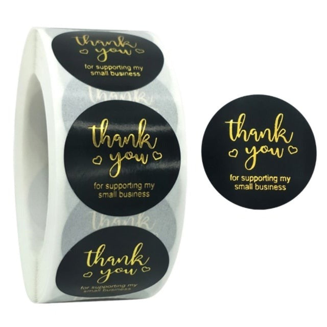 100Pcs Thank You Stickers Thank you for Supporting My Small Business Label Stickers For Packaging Box Stationary Decoration-Dollar Bargains Online Shopping Australia