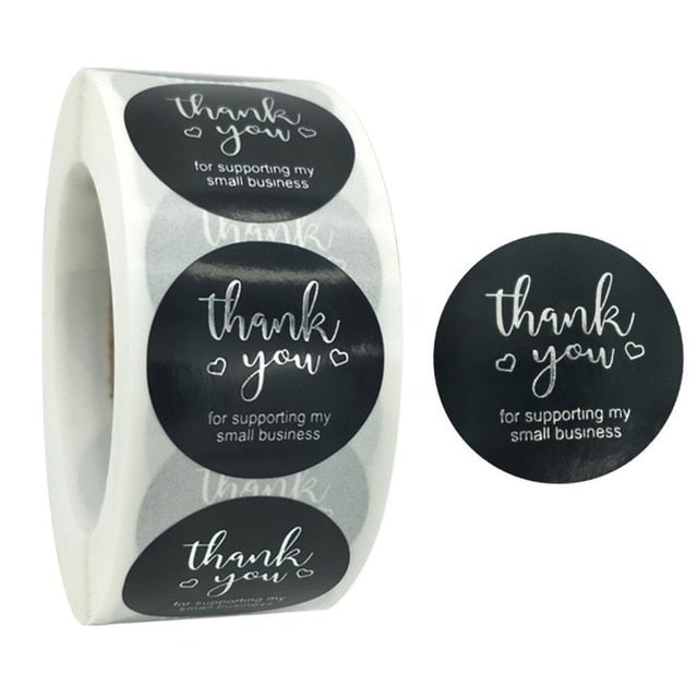 100Pcs Thank You Stickers Thank you for Supporting My Small Business Label Stickers For Packaging Box Stationary Decoration-Dollar Bargains Online Shopping Australia