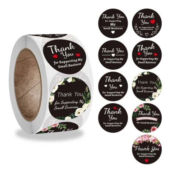 100Pcs Thank You Stickers Thank you for Supporting My Small Business Label Stickers For Packaging Box Stationary Decoration-Dollar Bargains Online Shopping Australia