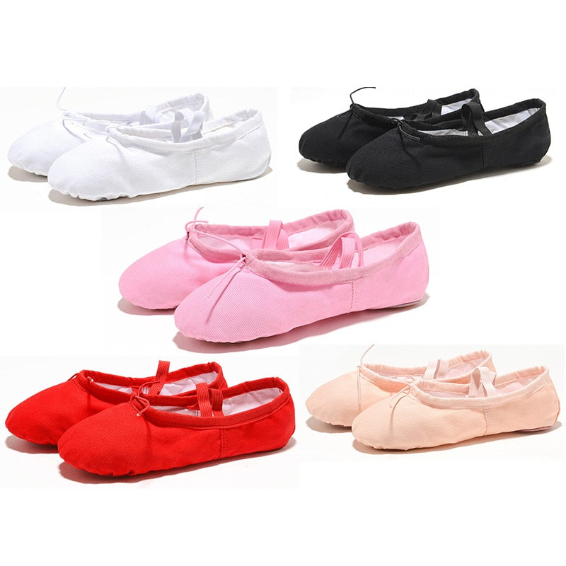 Canvas Flat Yoga Teacher Gymnastic Ballet Dance Shoes Kids Ballet for Girls Women-Dollar Bargains Online Shopping Australia