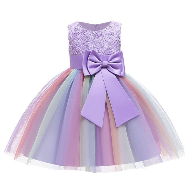 Baby Girls Sequins Flower Party Tutu Dress Clothes Children Girls Wedding Birthday Dress Clothing Infant Kids Christmas Costume-Dollar Bargains Online Shopping Australia