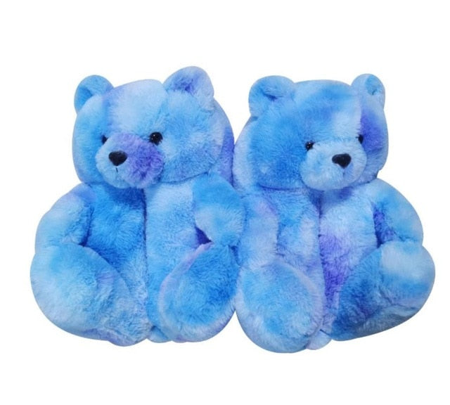 Teddy Bear women plush slippers Cartoon Cute Bear House Slipper Furry Faux Fur-Dollar Bargains Online Shopping Australia