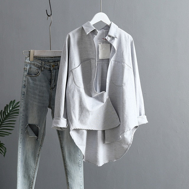 Women Summer Blouse Korean Long Sleeve Womens Tops And Blouses Vintage Women Shirts Blusas Roupa Feminina Tops-Dollar Bargains Online Shopping Australia
