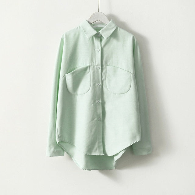 Women Summer Blouse Korean Long Sleeve Womens Tops And Blouses Vintage Women Shirts Blusas Roupa Feminina Tops-Dollar Bargains Online Shopping Australia