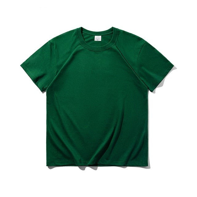 Combed Cotton Short Sleeve T-shirt Men Summer Casual Tshirt Women Basic Harajuku Soft T Shirt Tops Tee-Dollar Bargains Online Shopping Australia
