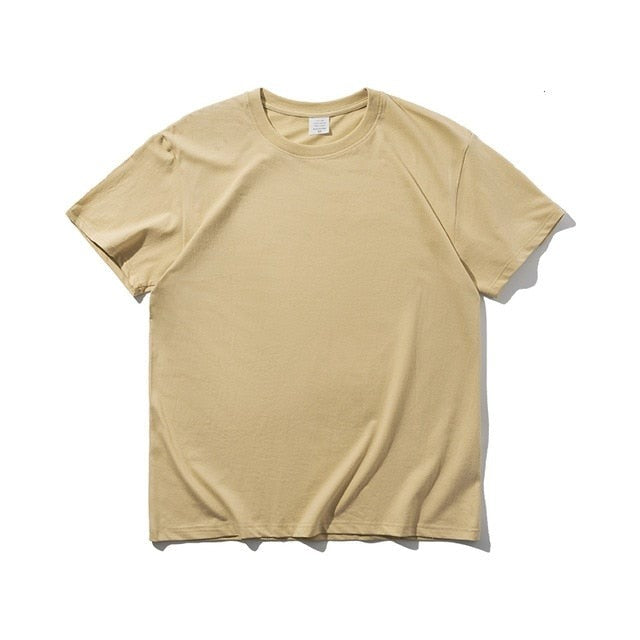Combed Cotton Short Sleeve T-shirt Men Summer Casual Tshirt Women Basic Harajuku Soft T Shirt Tops Tee-Dollar Bargains Online Shopping Australia