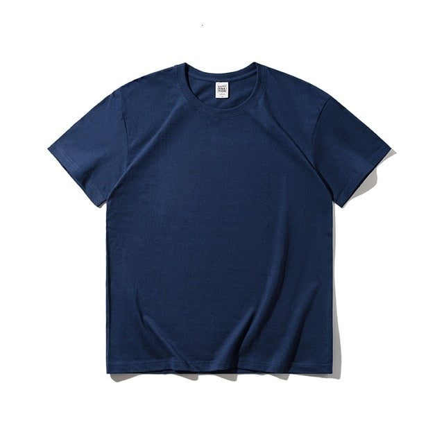 Combed Cotton Short Sleeve T-shirt Men Summer Casual Tshirt Women Basic Harajuku Soft T Shirt Tops Tee-Dollar Bargains Online Shopping Australia