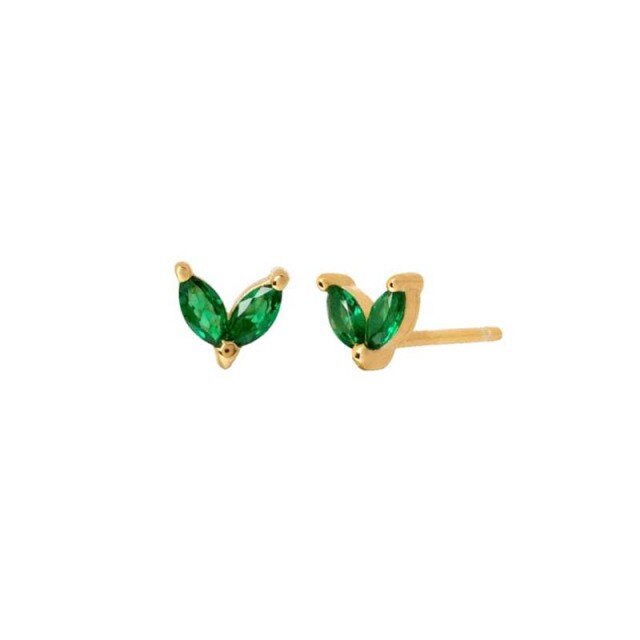 925 Sterling Silver Green Rhinestone Series Hoop Earrings For Women Girls Zircon Heart Pendant Charm Circle Earring Jewelry-Dollar Bargains Online Shopping Australia