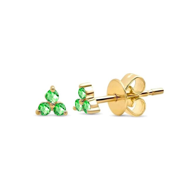 925 Sterling Silver Green Rhinestone Series Hoop Earrings For Women Girls Zircon Heart Pendant Charm Circle Earring Jewelry-Dollar Bargains Online Shopping Australia