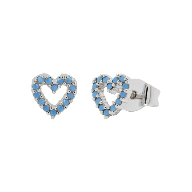 925 Sterling Silver Turquoise Series Stud Earrings For Women Bohemian Blue CZ Crystal Charm Pendant Ear Studs Party Jewelry-Dollar Bargains Online Shopping Australia
