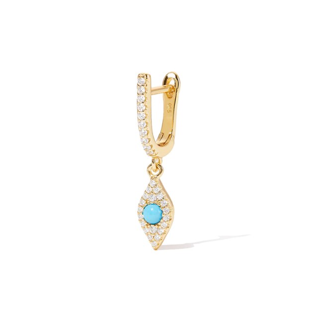 925 Sterling Silver Turquoise Series Stud Earrings For Women Bohemian Blue CZ Crystal Charm Pendant Ear Studs Party Jewelry-Dollar Bargains Online Shopping Australia