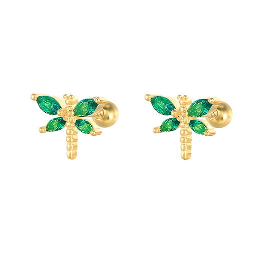 925 Sterling Silver Green Rhinestone Series Hoop Earrings For Women Girls Zircon Heart Pendant Charm Circle Earring Jewelry-Dollar Bargains Online Shopping Australia
