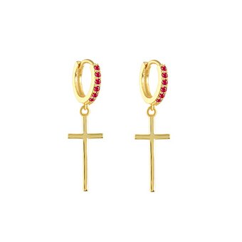 925 Sterling Silver Rose Red Crystal Series Stud Earrings For Women Cubic Zirconia Jeweled Butterfly Flower Ear Stud Gift-Dollar Bargains Online Shopping Australia